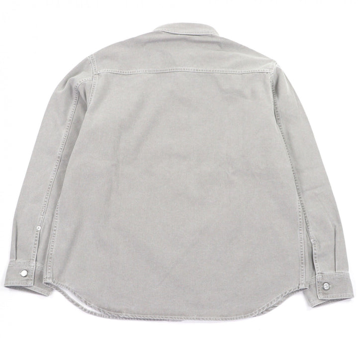 Pristine DIOR STONE ISLAND Long sleeve shirt Logo Embroidery Oversized gray