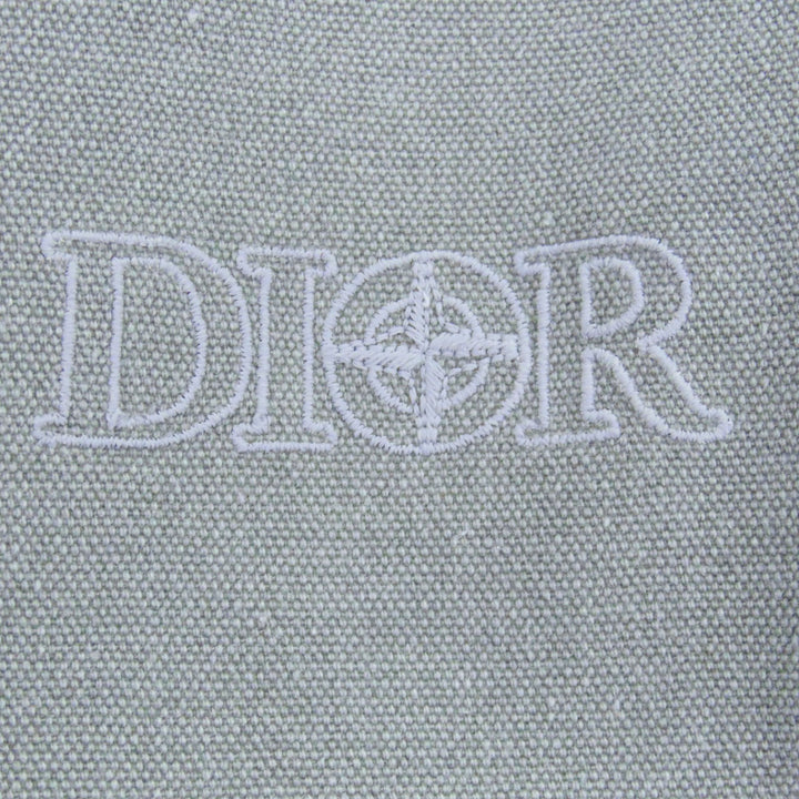 Pristine DIOR STONE ISLAND Long sleeve shirt Logo Embroidery Oversized gray