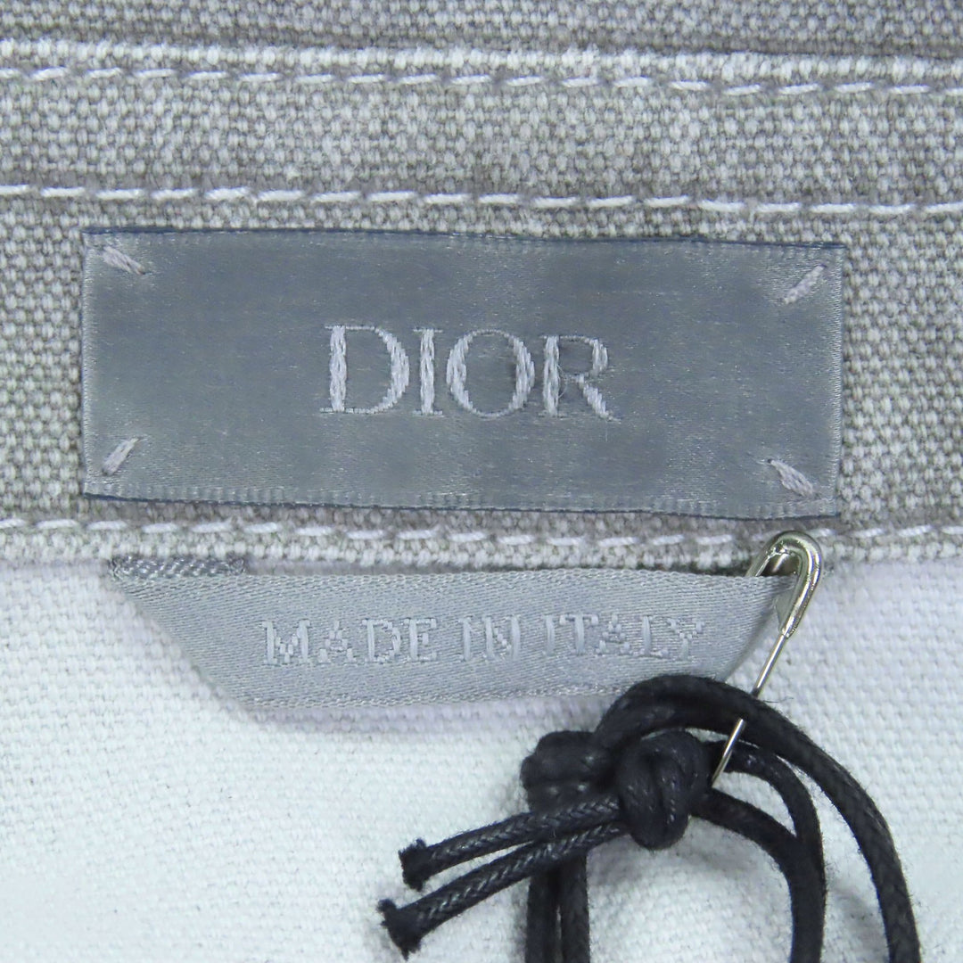 Pristine DIOR STONE ISLAND Long sleeve shirt Logo Embroidery Oversized gray