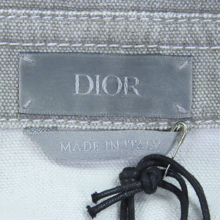 Pristine DIOR STONE ISLAND Long sleeve shirt Logo Embroidery Oversized gray