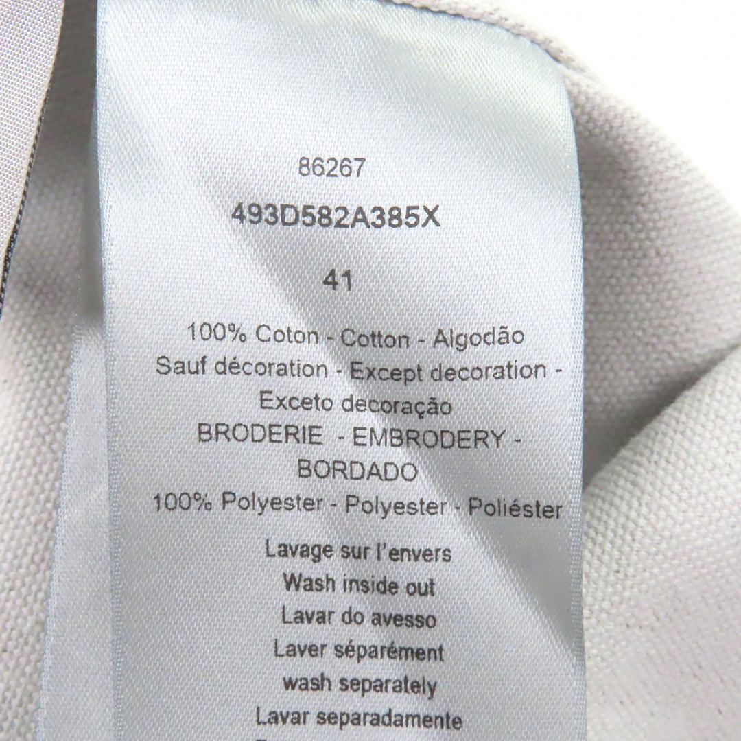 Pristine DIOR STONE ISLAND Long sleeve shirt Logo Embroidery Oversized gray