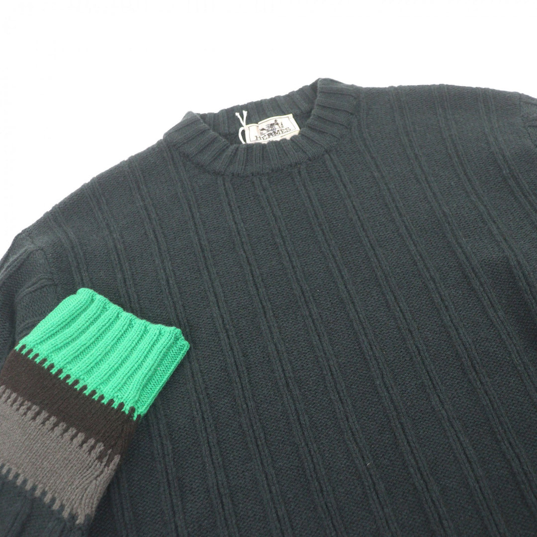 Pristine HERMES knit Long sleeve Green system wool mens S