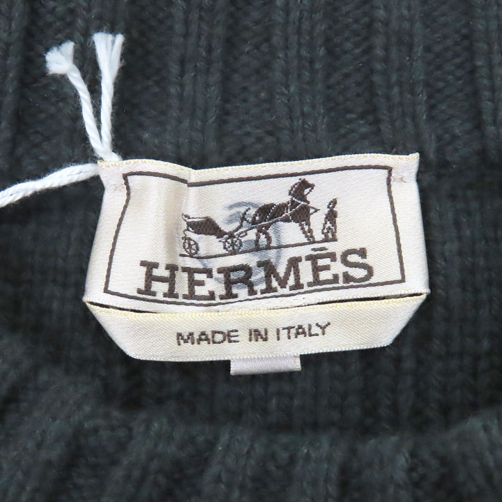 Pristine HERMES knit Long sleeve Green system wool mens S