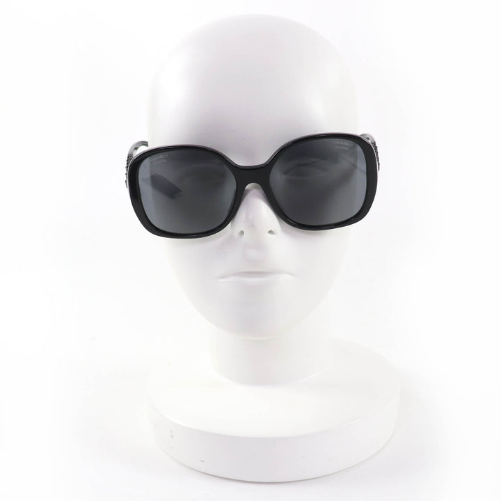 Great CHANEL sunglasses COCO Mark Chain with patent leather black 5470-Q-A