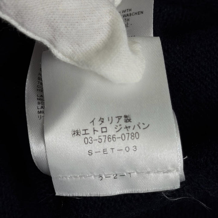 Great ETRO knit Distressed Long Sleeve Navy wool Women S
