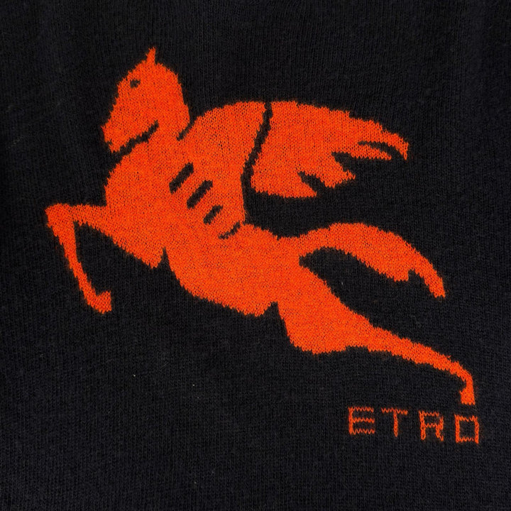 Great ETRO knit Distressed Long Sleeve Navy wool Women S
