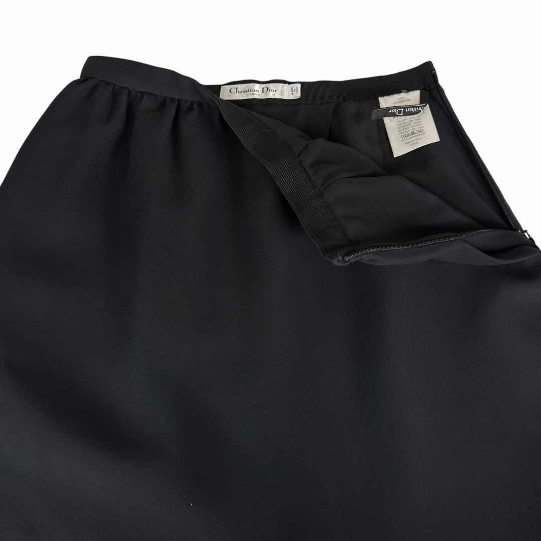 Great Christian Dior Mini skirt black wool Women 40 111J30A1166
