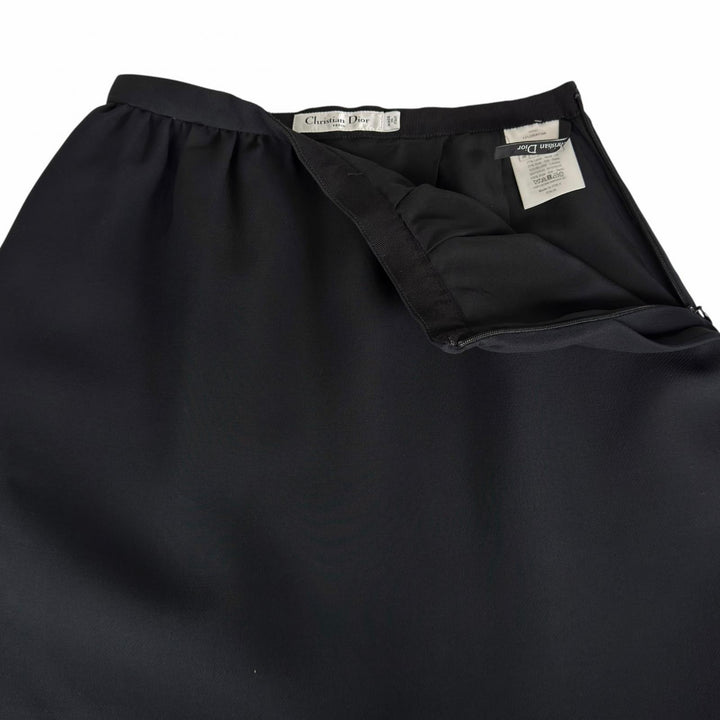 Great Christian Dior Mini skirt black wool Women 40 111J30A1166