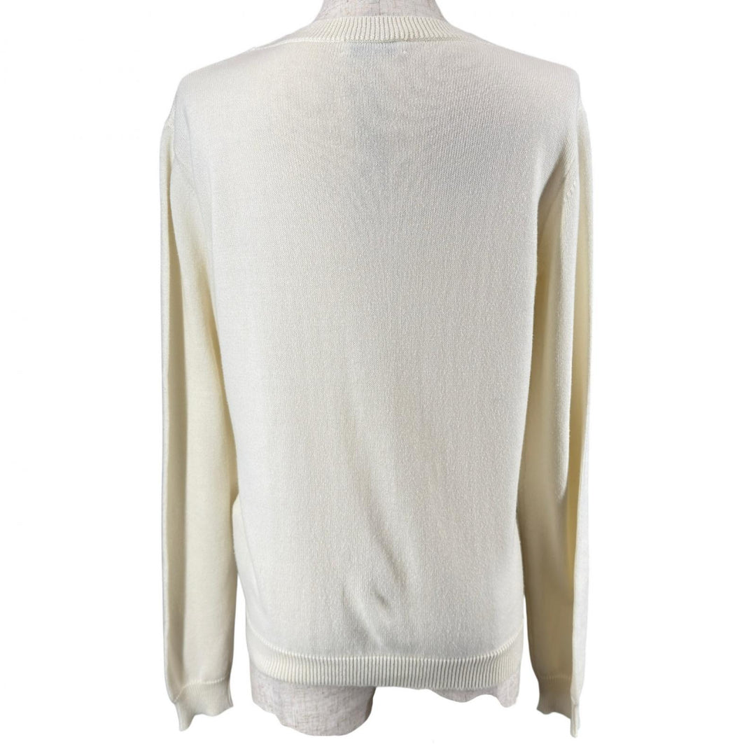 Great ETRO knit Long sleeve Ivory cotton Women 42