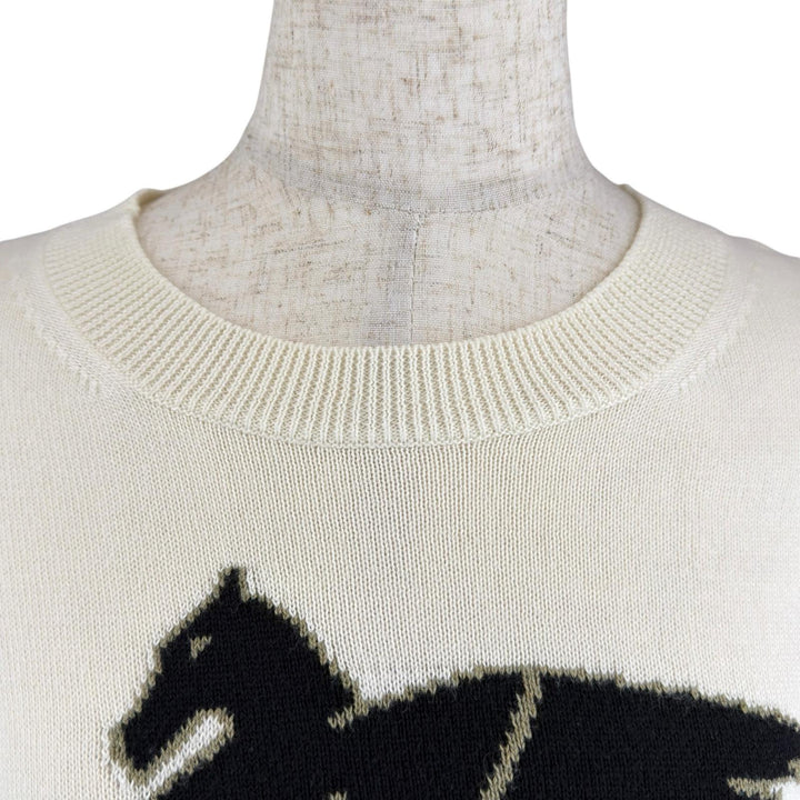 Great ETRO knit Long sleeve Ivory cotton Women 42