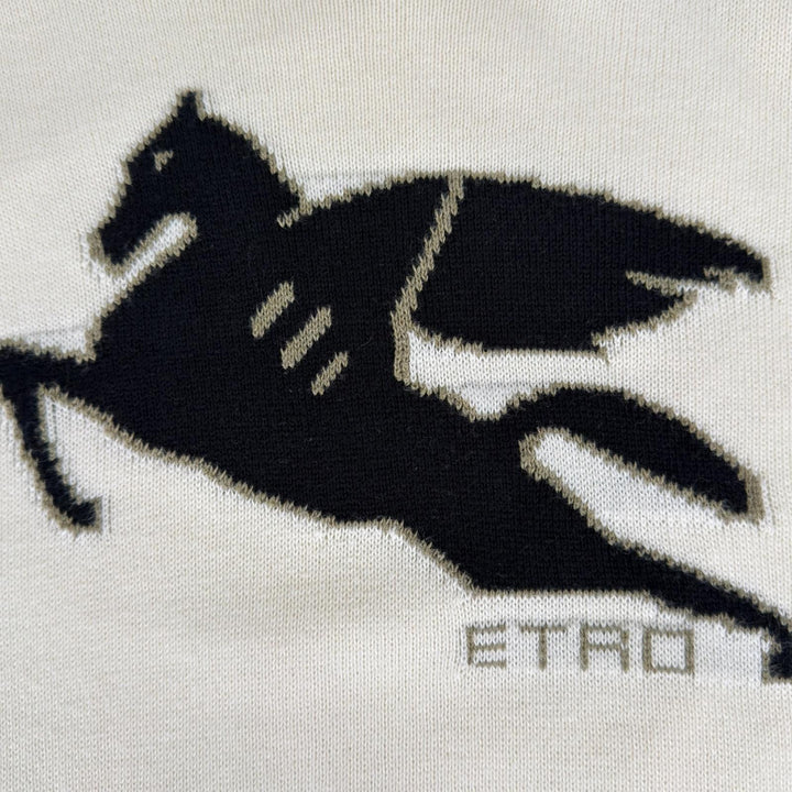 Great ETRO knit Long sleeve Ivory cotton Women 42