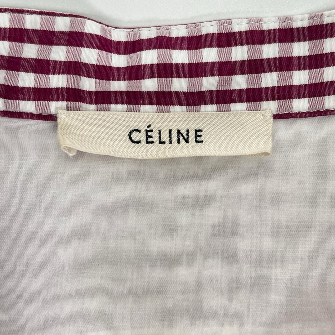 Great CELINE Long sleeve shirt Purple cotton Women 34