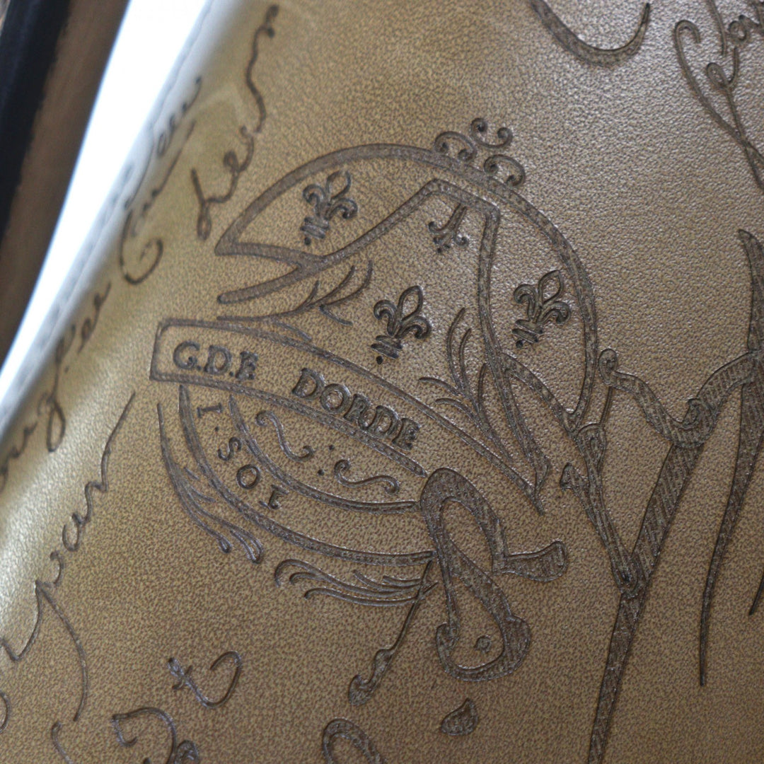 Excellent Berluti Briefcase Grand Ecritoire Calligraphy beige scritto leather