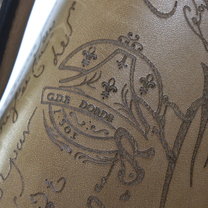 Excellent Berluti Briefcase Grand Ecritoire Calligraphy beige scritto leather