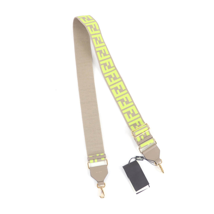 Excellent FENDI Shoulder strap Strap you Zucca Pattern Gurege canvas 8AV134