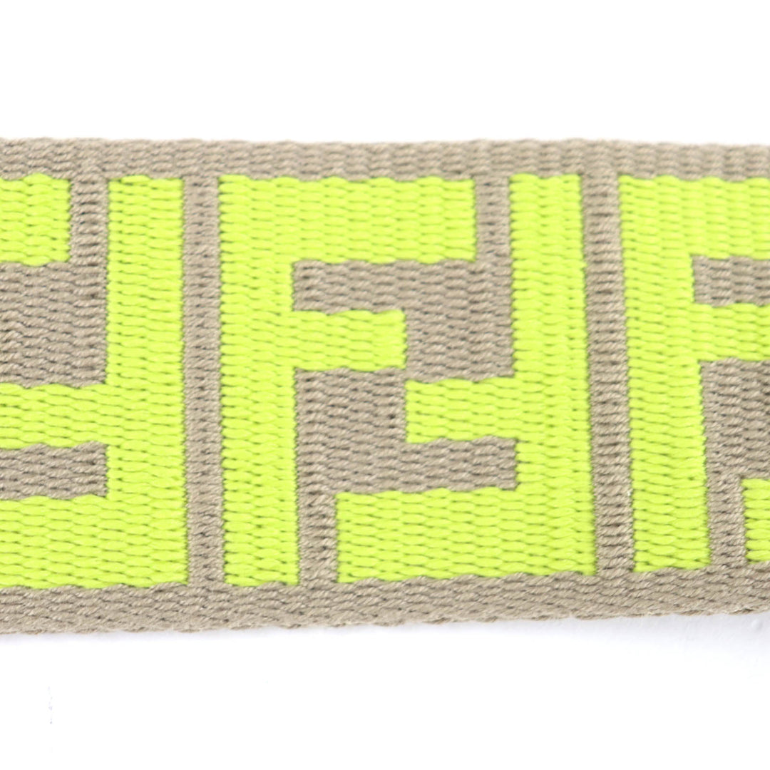 Excellent FENDI Shoulder strap Strap you Zucca Pattern Gurege canvas 8AV134