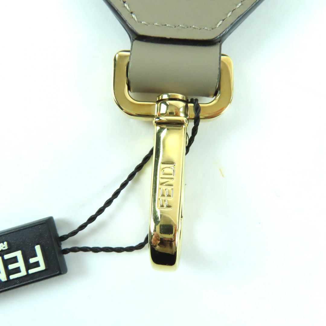 Excellent FENDI Shoulder strap Strap you Zucca Pattern Gurege canvas 8AV134