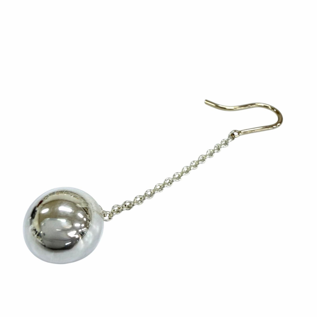 Great TIFFANY&Co. Pierce Ball hook drop earrings Silver AG925 Women