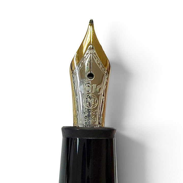 Great MONTBLANC fountain pen Meisterstück 145 Classic white star black 14K mens