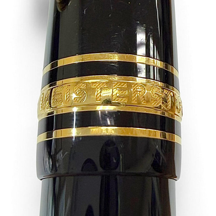 Great MONTBLANC fountain pen Meisterstück 145 Classic white star black 14K mens