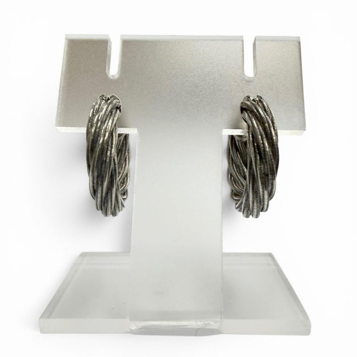 Great BOTTEGAVENETA Pierce Twist hoop earrings (for both ears) Silver AG925 mens