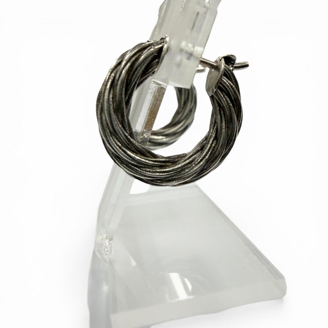 Great BOTTEGAVENETA Pierce Twist hoop earrings (for both ears) Silver AG925 mens