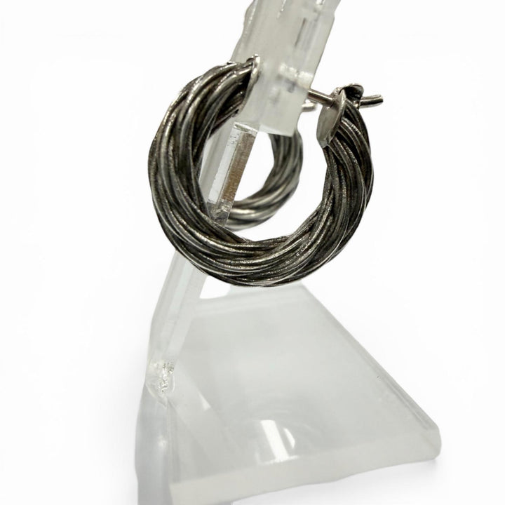 Great BOTTEGAVENETA Pierce Twist hoop earrings (for both ears) Silver AG925 mens