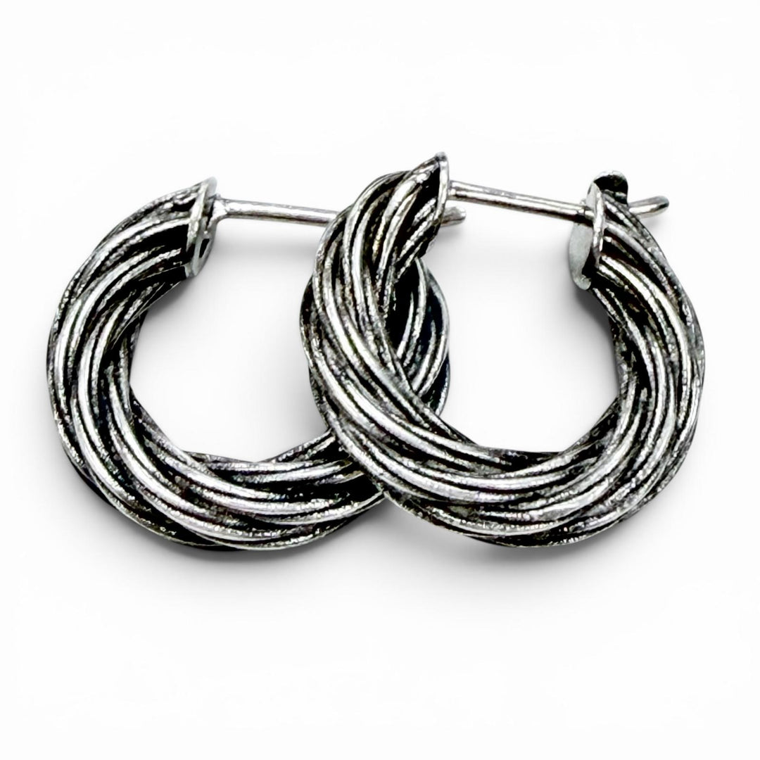 Great BOTTEGAVENETA Pierce Twist hoop earrings (for both ears) Silver AG925 mens