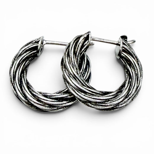 Great BOTTEGAVENETA Pierce Twist hoop earrings (for both ears) Silver AG925 mens