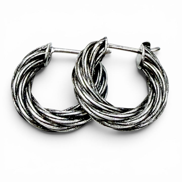 Great BOTTEGAVENETA Pierce Twist hoop earrings (for both ears) Silver AG925 mens