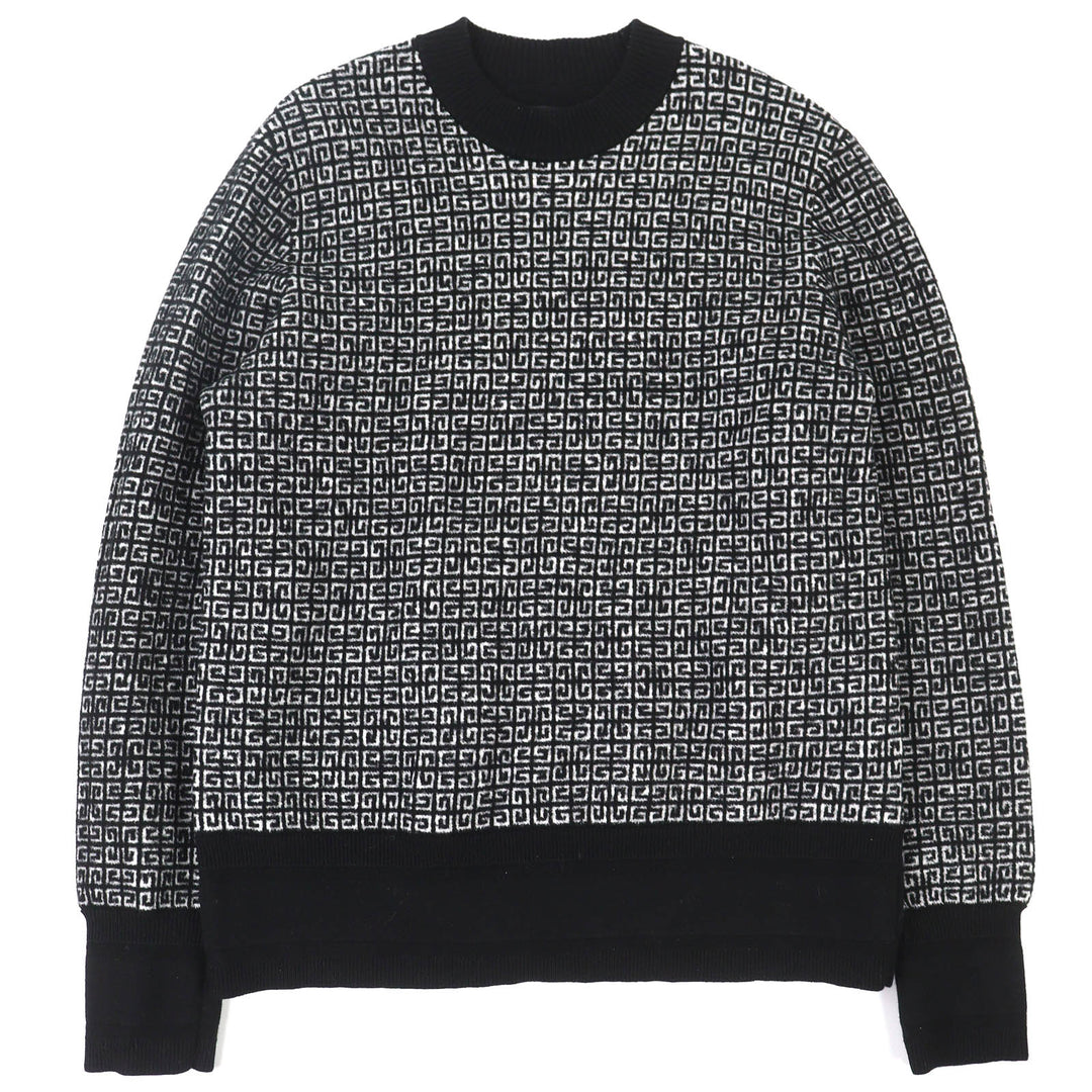 Great GIVENCHY 4G logo all-over long-sleeved knit sweater wool S BM90H84Y9F