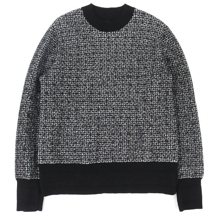 Great GIVENCHY 4G logo all-over long-sleeved knit sweater wool S BM90H84Y9F