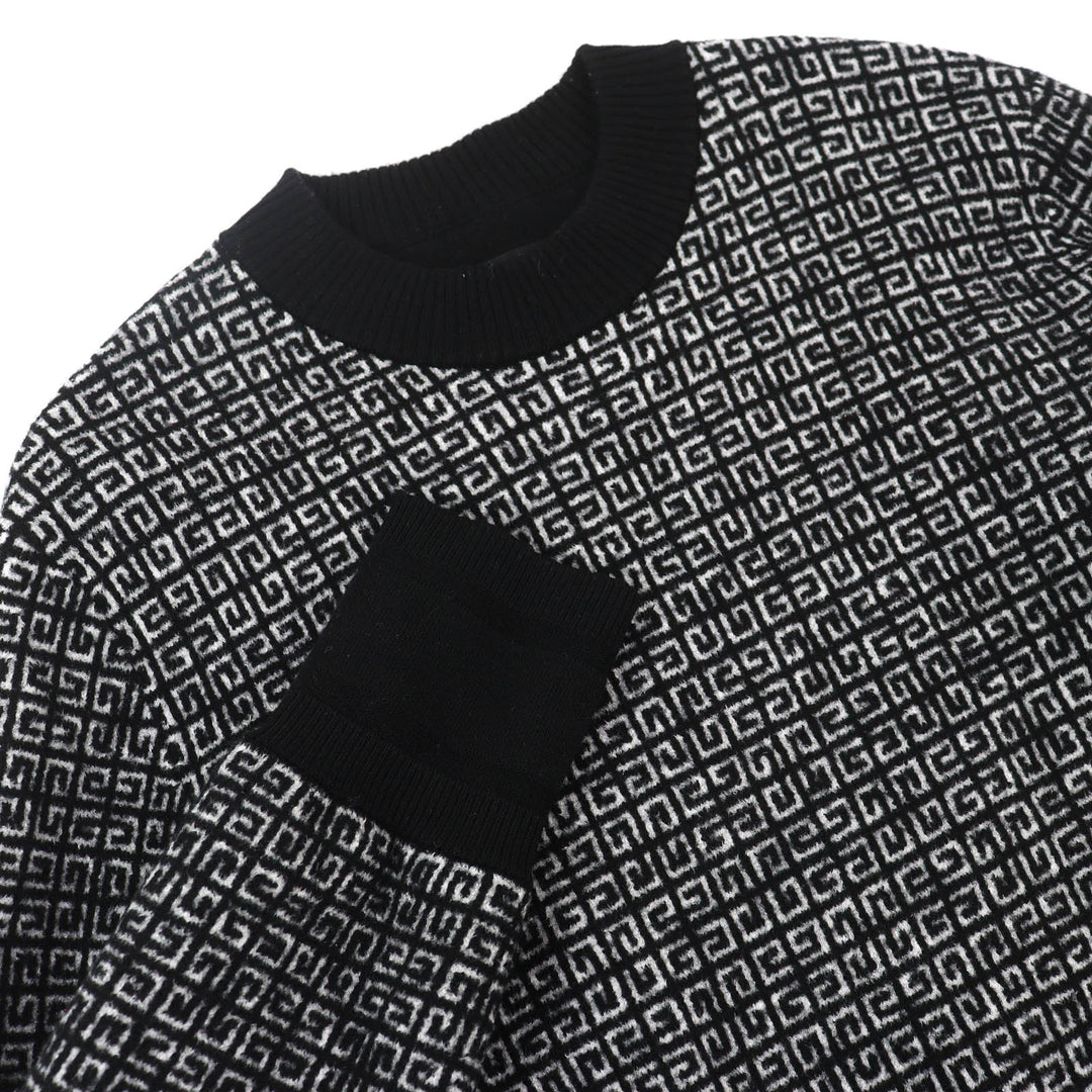 Great GIVENCHY 4G logo all-over long-sleeved knit sweater wool S BM90H84Y9F