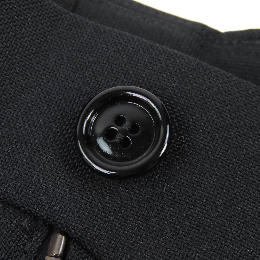 Excellent GUCCI Logo patch pleated single-breasted pants slacks blacK 44 751787