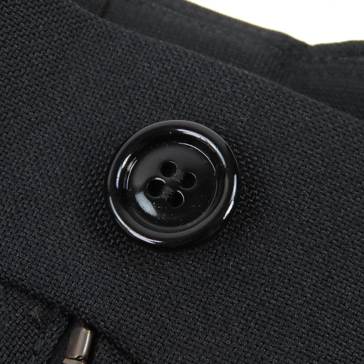 Excellent GUCCI Logo patch pleated single-breasted pants slacks blacK 44 751787