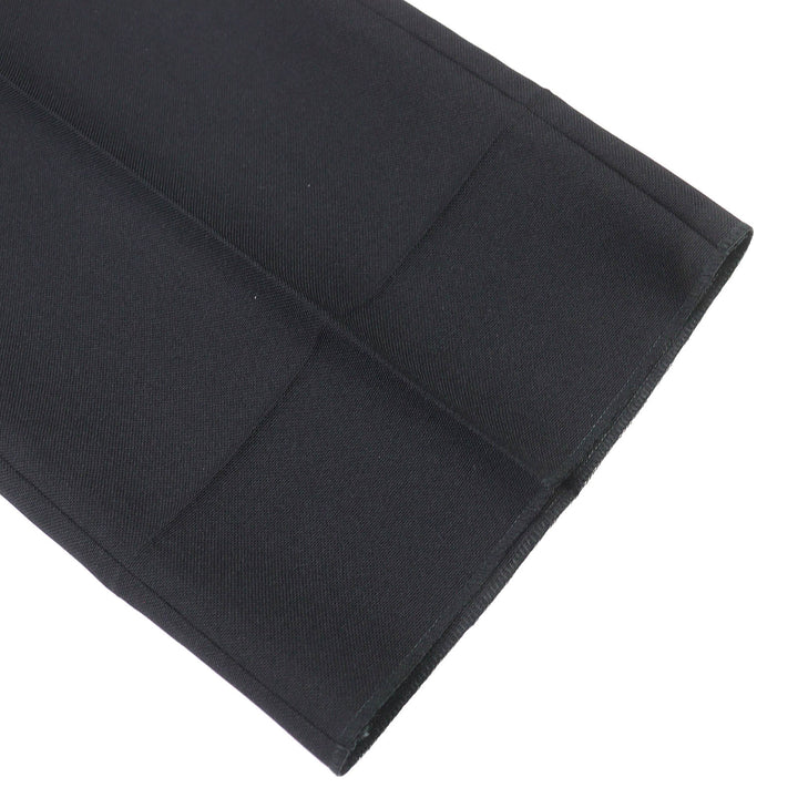 Excellent GUCCI Logo patch pleated single-breasted pants slacks blacK 44 751787