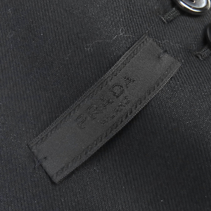 Excellent PRADA tailored jacket single black Virgin wool mens UGM222