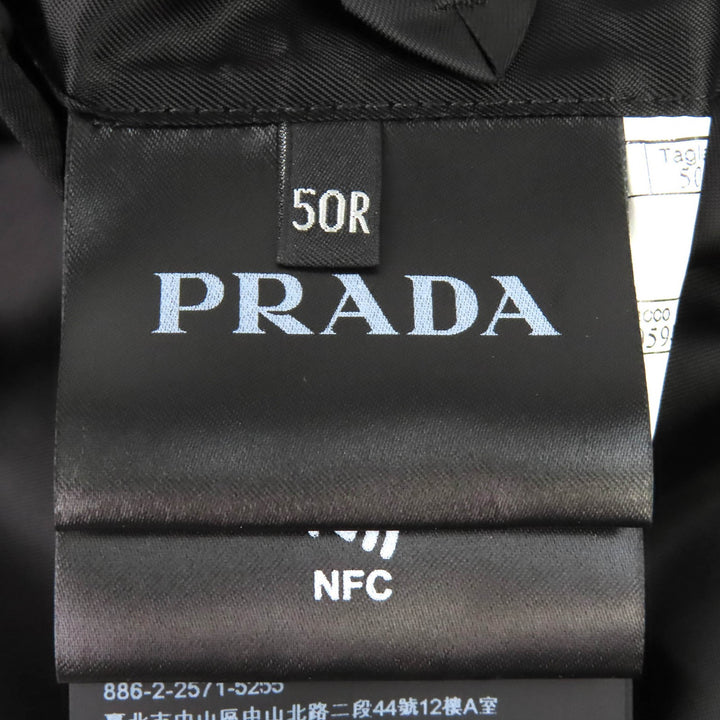 Excellent PRADA tailored jacket single black Virgin wool mens UGM222