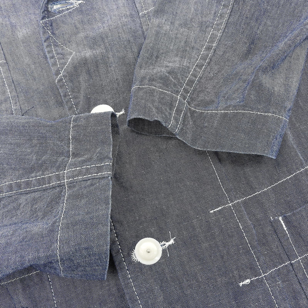 Great Engineered Garments tailored jacket Bedford Jacket Blue cotton mens S