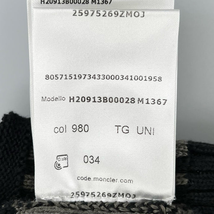 Excellent MONCLER Knit cap BERRETTO Logo patch black cotton Women