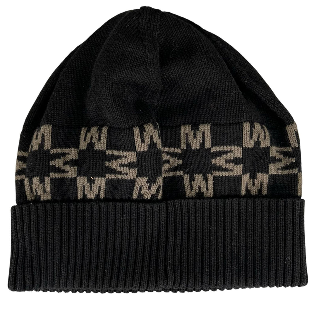 Excellent MONCLER Knit cap BERRETTO Logo patch black cotton Women