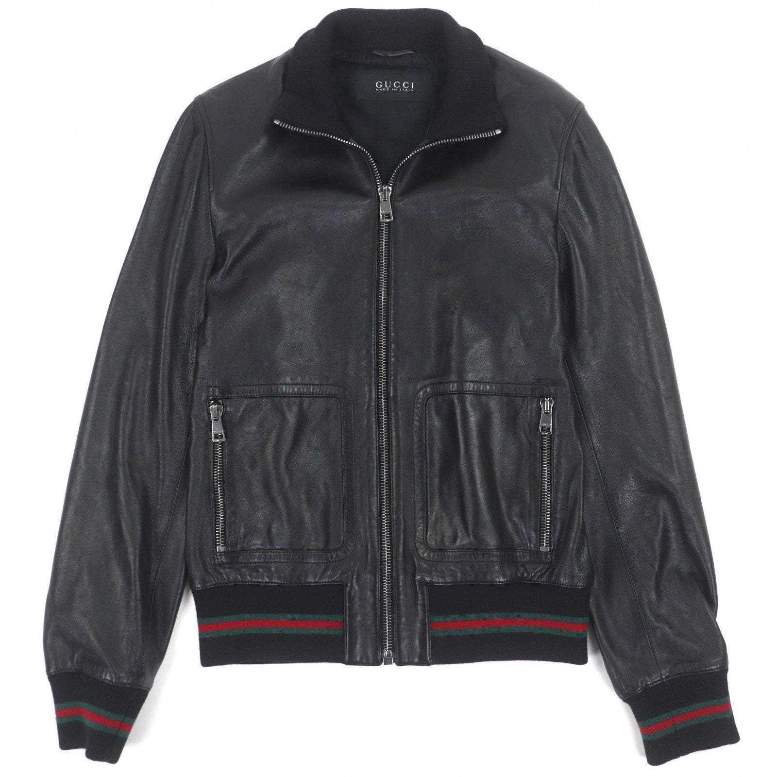 Excellent GUCCI Blouson Shelly Line Web Line Tom Ford black