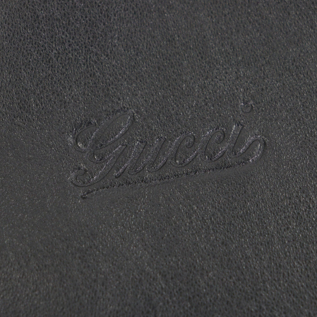 Excellent GUCCI Blouson Shelly Line Web Line Tom Ford black leather mens 48