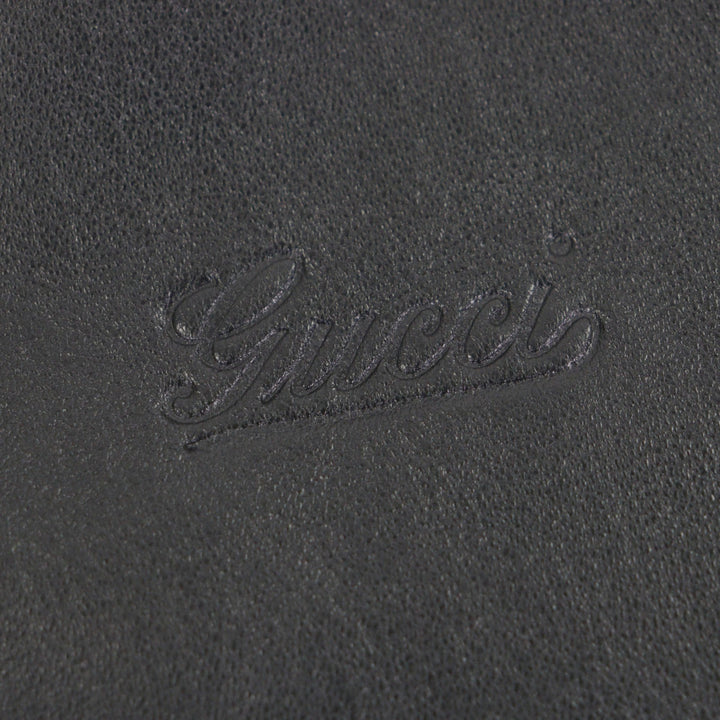Excellent GUCCI Blouson Shelly Line Web Line Tom Ford black leather mens 48