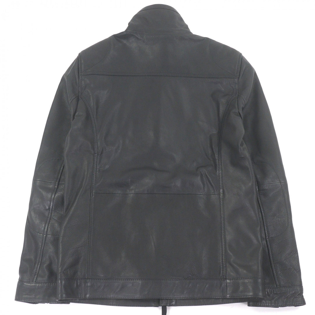 Discounted Great DIESEL BLACK GOLD leather jacket Single riders black Cowhide mens 46