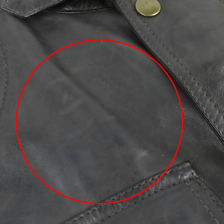 Discounted Very Good BELSTAFF coat motorcycle coat Leather with logo belt Dark brown M