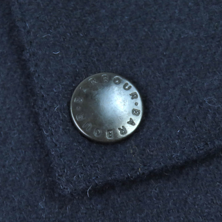 Excellent Barbour coat Corduroy collar, 100% wool, long Navy wool 38 2102025
