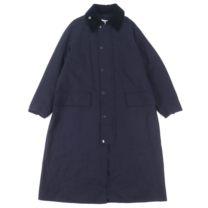 Excellent Barbour coat Corduroy collar, 100% wool, long Navy wool 38 2102025
