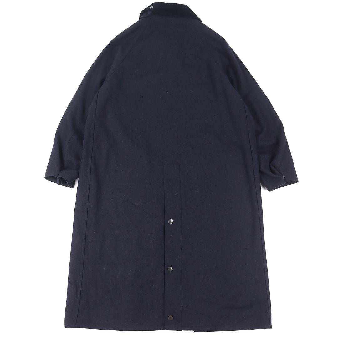 Excellent Barbour coat Corduroy collar, 100% wool, long Navy wool 38 2102025