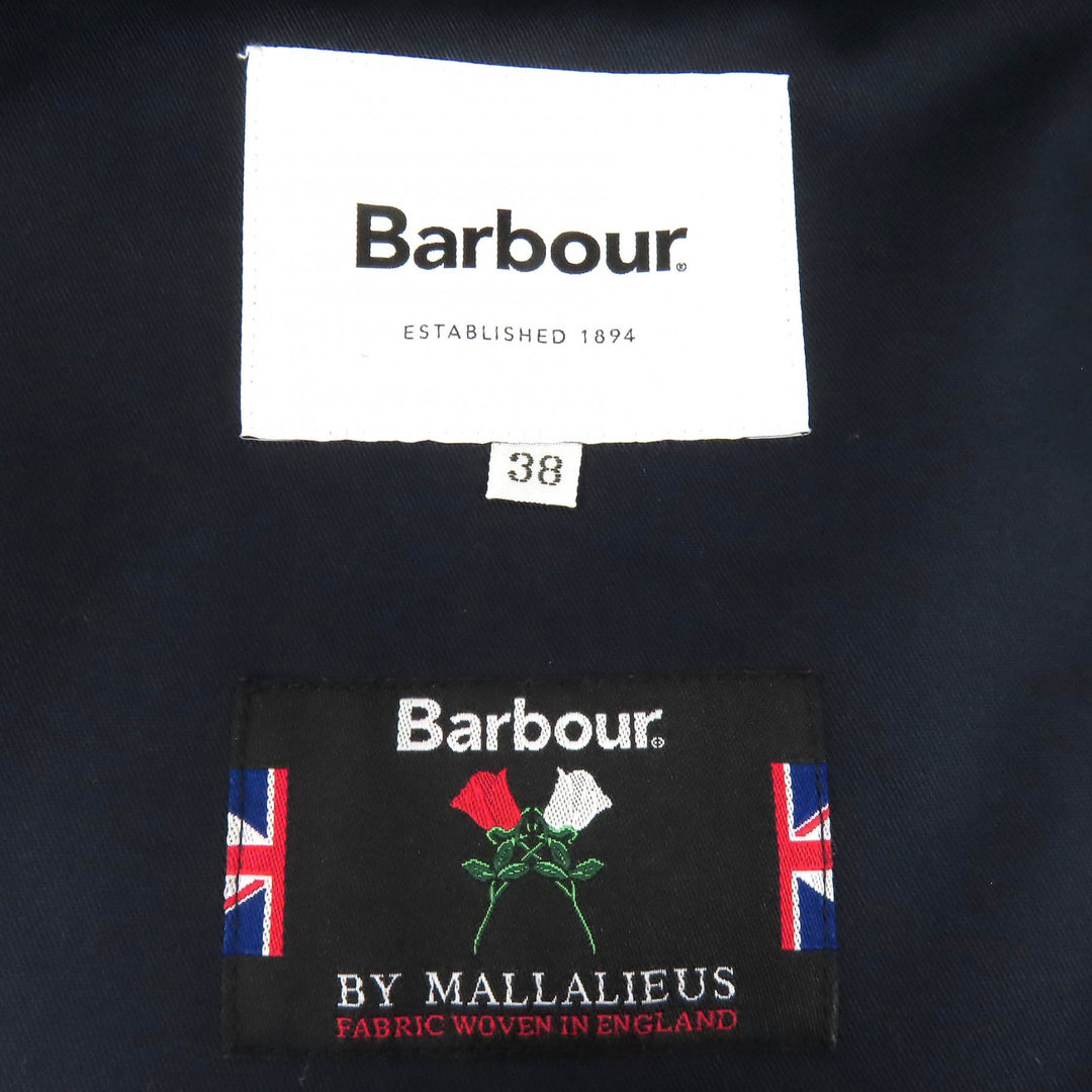 Excellent Barbour coat Corduroy collar, 100% wool, long Navy wool 38 2102025